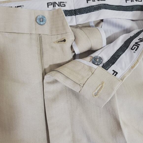 Ping | Pleated Front Khaki Golf Shorts - Picture 6 of 8